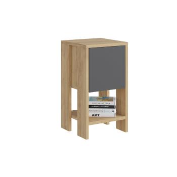 Măsuță de pat Ema Oak, maro deschis
