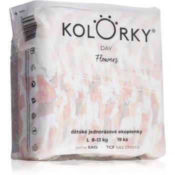 Kolorky Day Flowers scutece ECO de unică folosință marimea L 8-13 Kg 19 buc