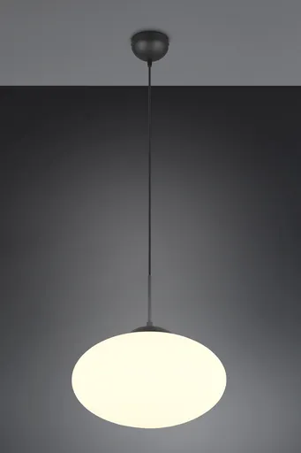 Lustra Fomento, TRIO, 40x150 cm, 15W, 1x E27, metal, negru mat/alb