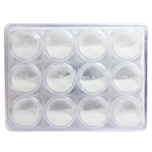 Decor Unghii, Sclipici, Set, Alb