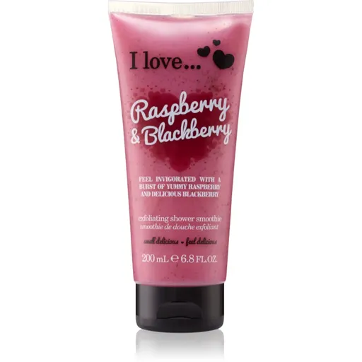 I Love Raspberry & Blackberry gel de duș cu efect exfoliant 200 ml