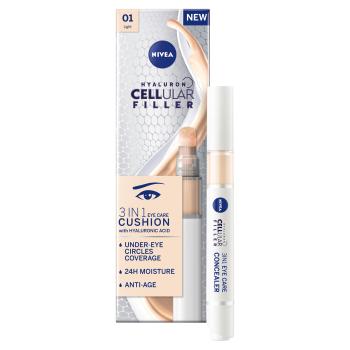 Nivea Cremă tonifiantă pentru ochi in burete 3in1 Hyaluron Cellular Filler (3 in 1 Eye Care Concealer) 4 ml 01 Light