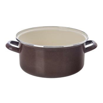 Orion Caserolă emailată cu margine Brown, 4 l, 4 l