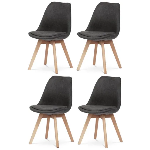 Set de scaune de sufragerie CT-751 GREY2, 4 buc., gri