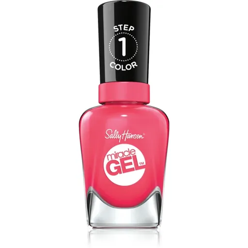 Sally Hansen Miracle Gel™ gel de unghii fara utilizarea UV sau lampa LED culoare 339 Electric Pop 14.7 ml