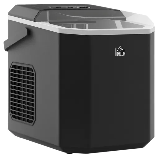 HOMCOM Aparat de Gheata Portabil, cu Autocuratare, Negru | Aosom Romania