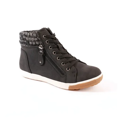 Teniși până la gleznă cu finisaj tricotat