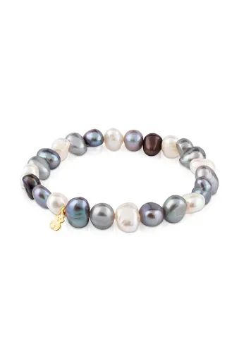 Tous Brățară din perle adevărate cu ursuleț auriu 1004042600