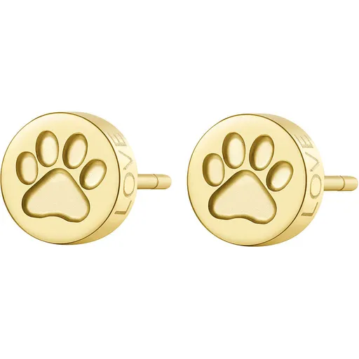 S'Agapõ Cercei frumoși din otel placați cu aur labe CLICK SCK61