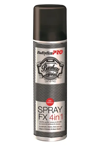 BaByliss PRO Spray de îngrijire pentru instrumente de ras și tăiere 4 în 1 (Spray FX 4in1) 150 ml