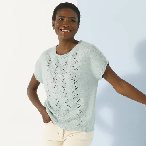 Bluză tricotată cu motive deschise