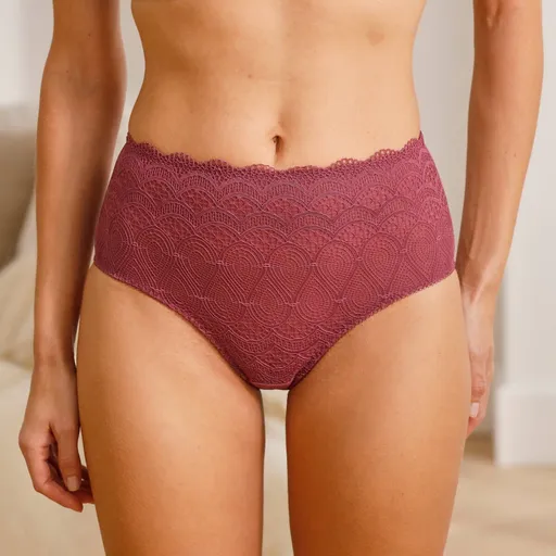 Set de 2 chiloți cu talie înaltă din dantelă și microfibră Orellana de la Confidence Lingerie