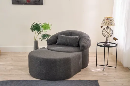 Fotoliu extensibil, Atelier del Sofa, 825BLC4728, Antracit
