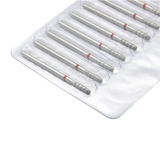 Bit (Cap) Freza Unghii Diamant, Flacara, Rosu, 244-025LXR