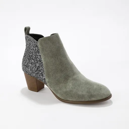 Cizme din piele la gleznă cu botine