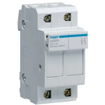 Separator 2P 32A L38 2M, DC 1000V PV Hager L502PV