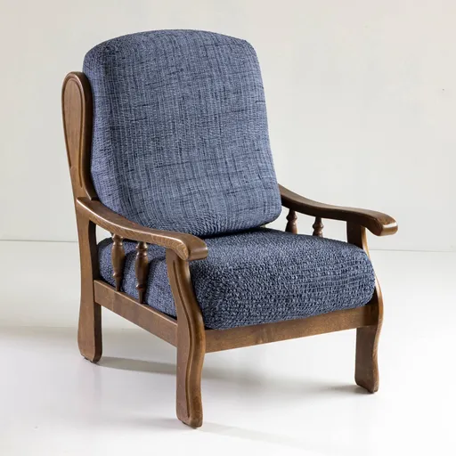 Husă din microfibră tip broască cu imprimeu texturat, pentru fotoliu rustic