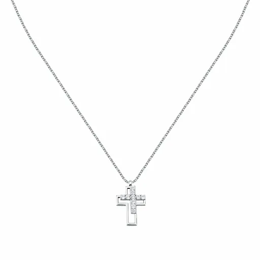 Morellato Colier din argint cu zircon cubic Cruce Tennis SATT21