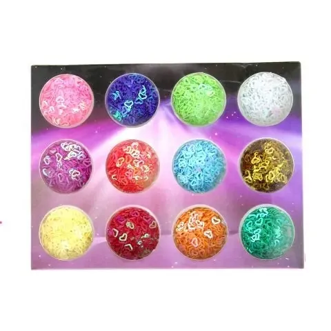 Decor Unghii, Paiete Inima, Set 12 Culori