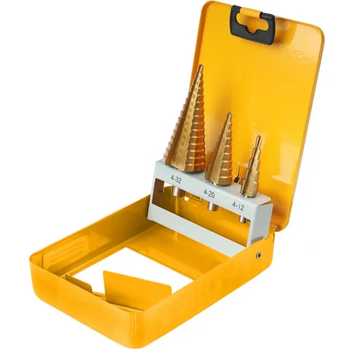 Set de 3 Freza metal elicoidal 4-32*2mm placata cu titan