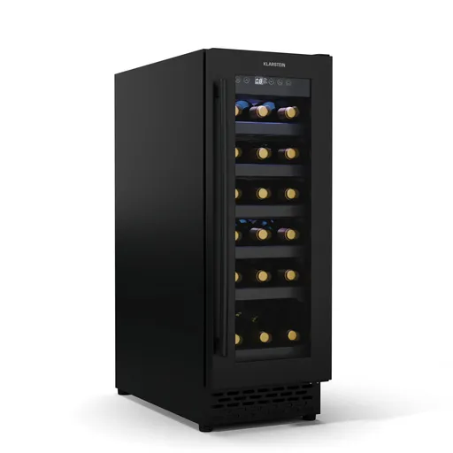 Klarstein Frigider pentru vin Vinovilla 18 Uno, 1 zonă de răcire, 18 sticle, rafturi din lemn, 5-18 °C