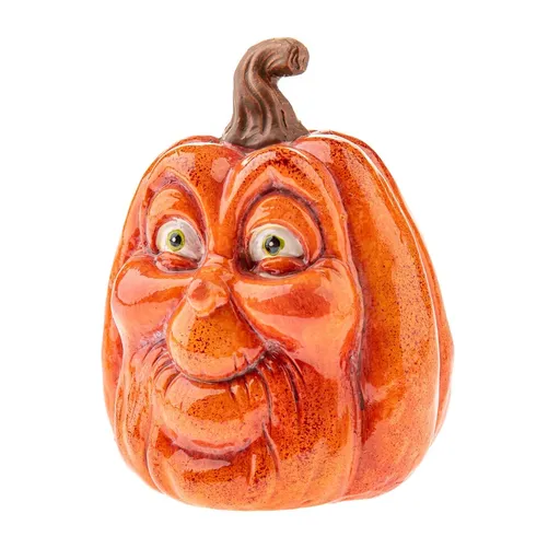 Decorațiuni de toamnă Dovleac cu față, 9 x 12 cm,ceramică