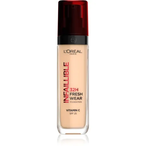 L’Oréal Paris Infaillible 32H Fresh Wear fard lichid de lunga durata culoare 100 WARM DORE 30 ml