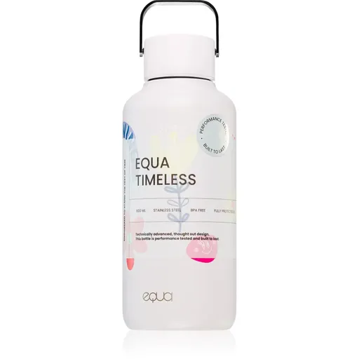 Equa Timeless sticlă inoxidabilă pentru apă mica culoare Flower Power 600 ml