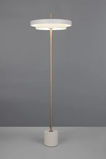 Lampadar Keaton, TRIO, 40x138 cm, 21W, 1x SMD, metal, gri/auriu