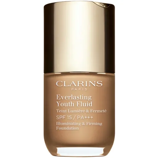 Clarins Everlasting Youth Fluid Foundation make-up pentru luminozitate SPF 15 culoare 114 Cappuccino 30 ml