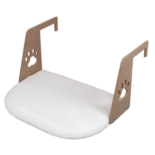 Pat pentru pisici, Paws & Whiskers, Riana, 100% WELSOFT FABRIC, Alb