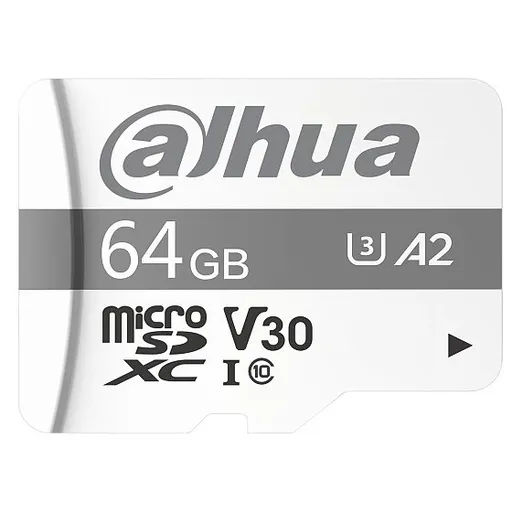 Card de memorie microSD 64GB Dahua TF-P100/64GB, 100 MB/s, pentru sistemele de supraveghere video