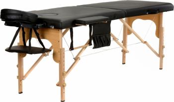 BodyFit 2 zónás fa Masszázságy - fekete-barna
