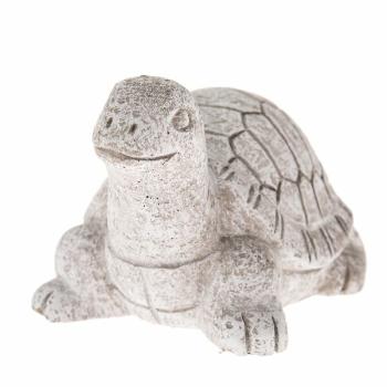 Decor de grădină Țestoasă, beton, 11,5 x 7,5 x 8,5 cm, gri