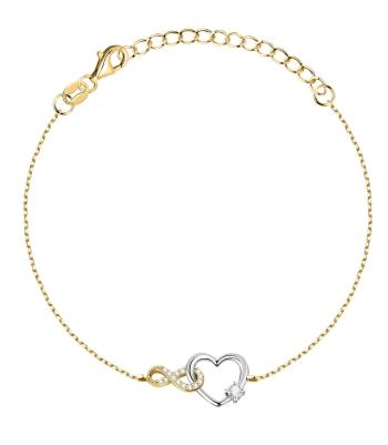 La Petite Story Brățară frumoasă bicoloră Infinit și Inimă Silver LPS05AWV77