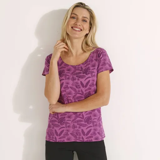 Tricou cu imprimare de plante