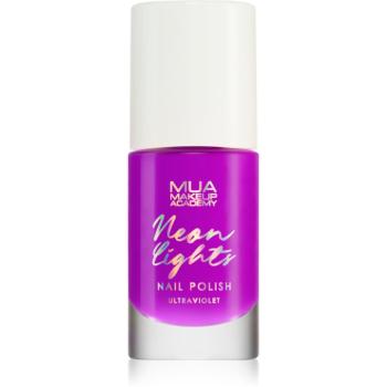 MUA Makeup Academy Neon Lights lac de unghii cu stralucire neon culoare Ultraviolet 8 ml