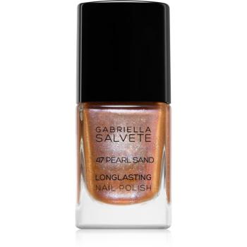 Gabriella Salvete Longlasting Enamel lac de unghii cu rezistenta indelungata stralucire de perla culoare 47 Pearl Sand 11 ml