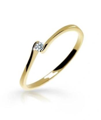 Cutie Diamonds Trblietavý prsteň zo žltého zlata s briliantom DZ6727-2947-00-X-1 66 mm