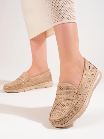 Pantofi de damă de designer bej fără toc pentru femei