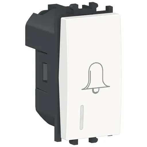 Intrerupator cu revenire, indicator luminos, simbol sonerie,1M Schneider Easy Styl LMR1490001, alb