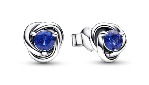 Pandora Cercei eleganți din argint cu zirconii albastre 292334C07