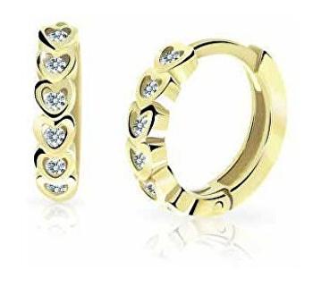 Cutie Jewellery Cercei rotunzi pentru copii din aur galben C3339-80-X-1 alb