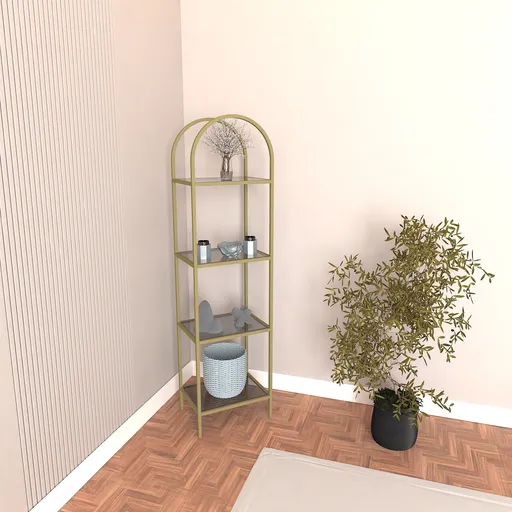 Bufet, Hanah Home, Mona-Gold 40, 175x30x40 cm, Auriu