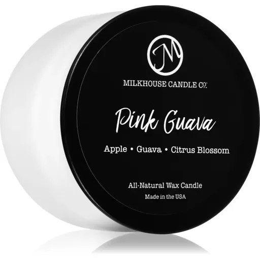 Milkhouse Candle Co. Creamery Pink Guava lumânare parfumată Traveler Tin 106 g