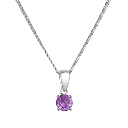 Evolution Group - Pavona Colier de argint pentru femei cu ametist autentic 12078.3
