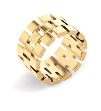 Calvin Klein Inel de lux placat cu aur Geometric 35000325 56 mm