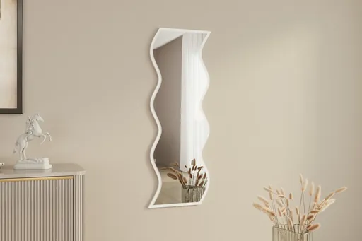 Oglinda decorativa, Hanah Home, Safi, 40x120x2.2 cm, Alb