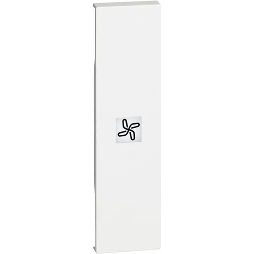 Tasta iluminabila cu simbol ventilator 1 modul Bticino Living Now KW01RN, alb