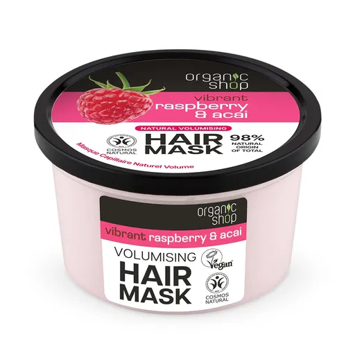 Organic Shop Mască pentru volumul părului Zmeură și Acai (Hair Mask) 250 ml